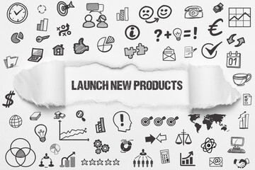 Launch New Products	 - obrazy, fototapety, plakaty