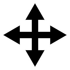 arrow sign with four direction for graphic design