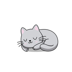 illustration cartoon of a cat