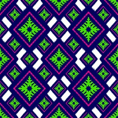 Seamless geometric folklore ornament, Tribal ethnic texture. Seamless striped pattern in Aztec style, Figure tribal embroidery, Scandinavian, Ikat pattern