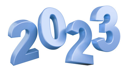 2023 concept, Happy New Year2023. Typography logo 2023 for celebration, 3D Colorful trendy text for branding, banner, cover, card, social media, PNG.