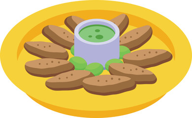 El Salvador food icon isometric vector. Travel border. World nation