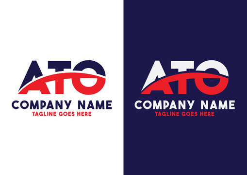 Letter ATO logo design vector template, ATO logo