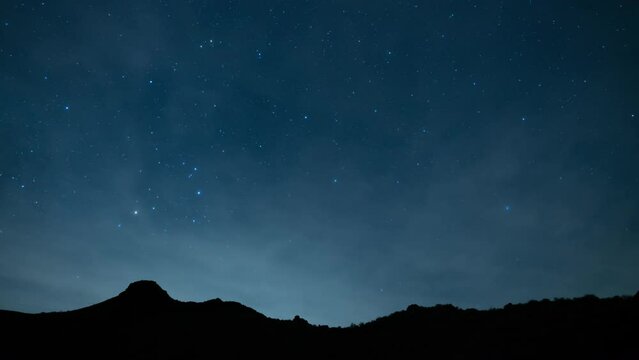 Mojave Desert Jawbone Canyon Stars Time Lapse Night to Sunrise Astrophotography