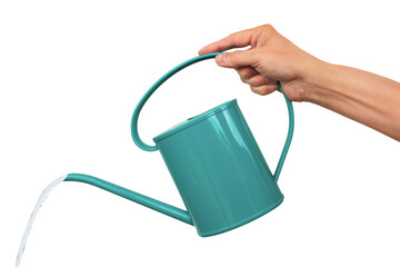 Gesture series: hand with watering can. - obrazy, fototapety, plakaty