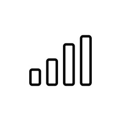 Signal bar icon vector logo template