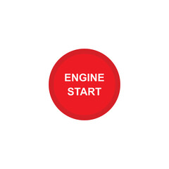 Engine start push icon vector logo design template