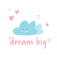 cute card sweet dreams, good night. dream big