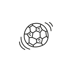 Doodle football ball icon.