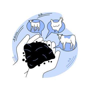 hands holding black soil with farm animals clip art preview