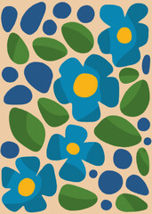 Retro Flower Print