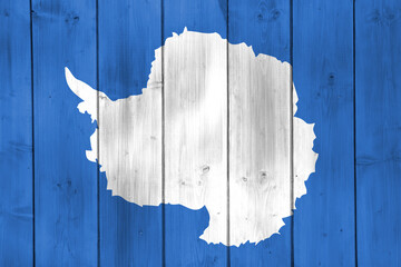 The most widely used flag of Antarctica is the map of the continent. Flag of Antarctica on the...