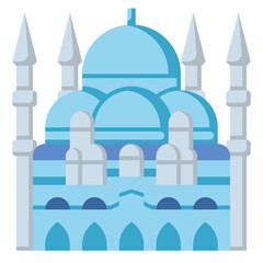 blue mosqu flat icon