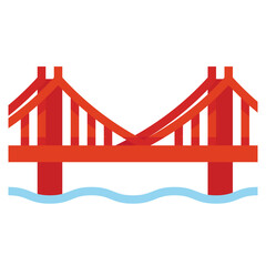 golden gate flat icon