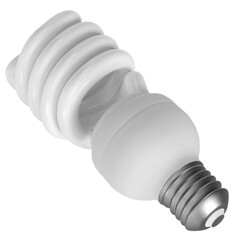 3d rendering illustration of an energy saving light bulb lamp