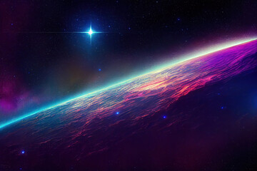 Obraz na płótnie Canvas Fantasy galaxy colorful background