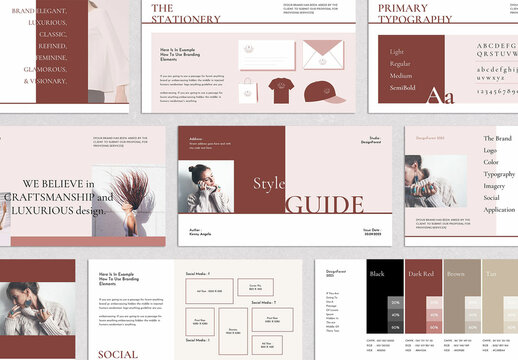 Brand Style Guide Presentation Layout