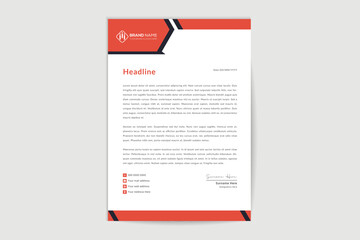 Simple modern letterhead vector template design. Creative & Clean business style print ready letterhead for your corporate project
