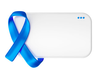 Prostate cancer ribbon frame in 3d render 