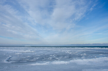 frozen seaside