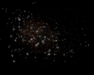 abstract bokeh background, overlay particles