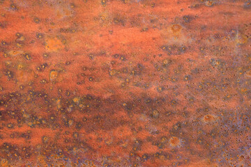 orange rusty iron sheet surface, old iron