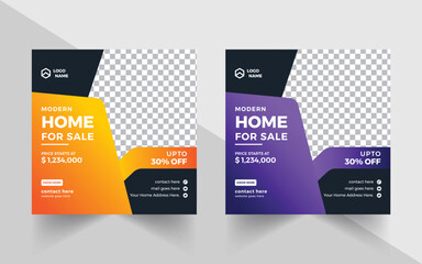 Real Estate Social Media Post And Web Banner