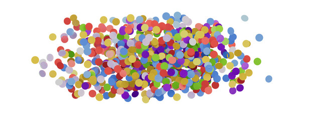Colorful confetti falling on a holida