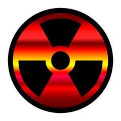 Fototapeta premium Radioactivity warning sign