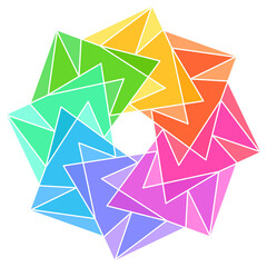 Abstract Geometric Rainbow Polygon-8bb7