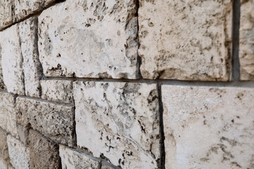 Stone blocks as background, closeup