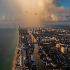Storm rolling over Hollywood beach