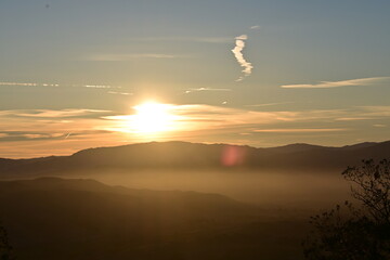 sunset over the lake
