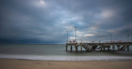 Tempête sur la jetée du Moulleau