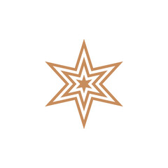Decorative Star Icon Vector Logo Template
