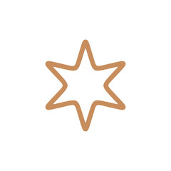 Decorative Star Icon Vector Logo Template