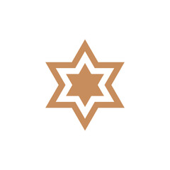 Decorative Star Icon Vector Logo Template