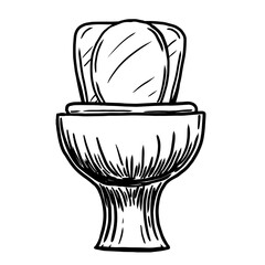 toilet bowl vector illustration on white background