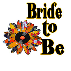 Bride to be Love record vinyl record flower 