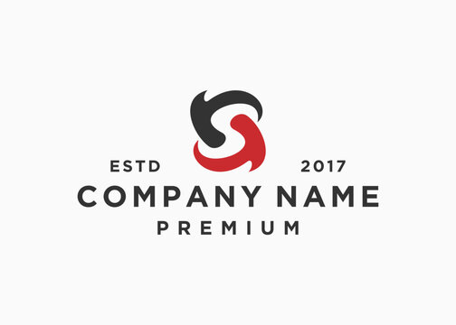 letter st logo design vector illustration template