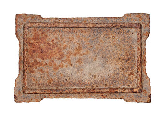 Old Metal Frame, isolated on white background.