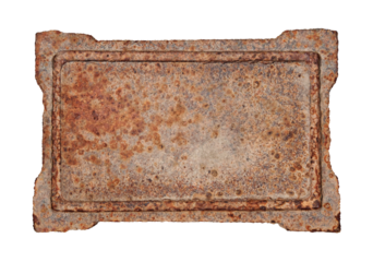 Old Metal Frame, isolated on white background.