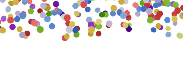 Multicolor confetti abstract background with a lot of falling pieces, isolated