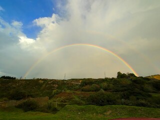 rainbow over the river