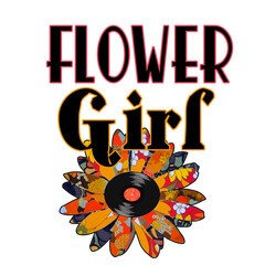 Flower girl retro vinyl record flower