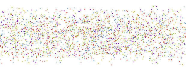 colorful confetti on white background