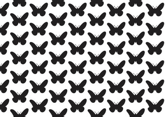 Butterfly Vector Patern in Dark Background seamless pattern