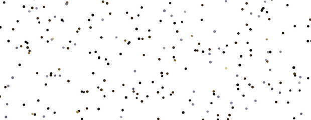 Golden confetti falling down isolated on transparent background.