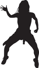 silhouette of a hip-hop dancer