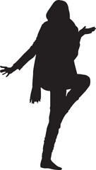 silhouette of a hip-hop dancer